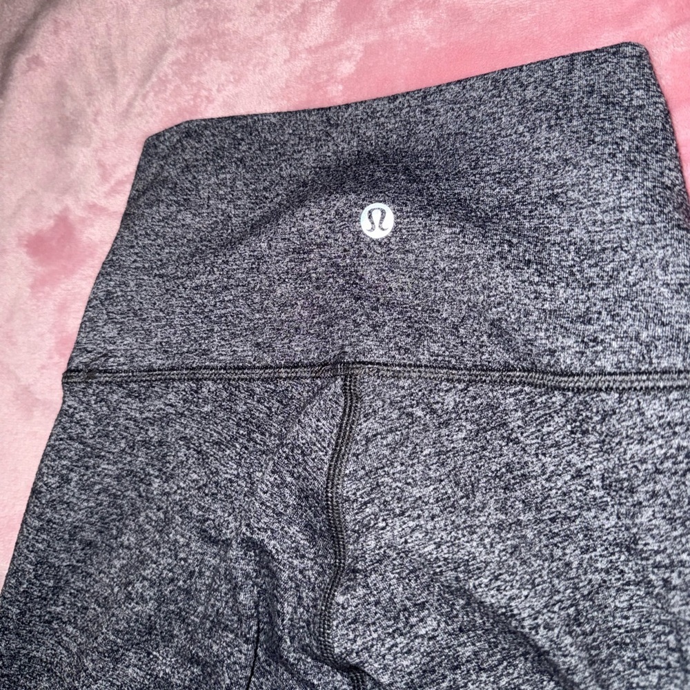 Lululemon‎ Wunder Under Hi-Rise Tight 28" Heathered Black Gray Luon Size 2